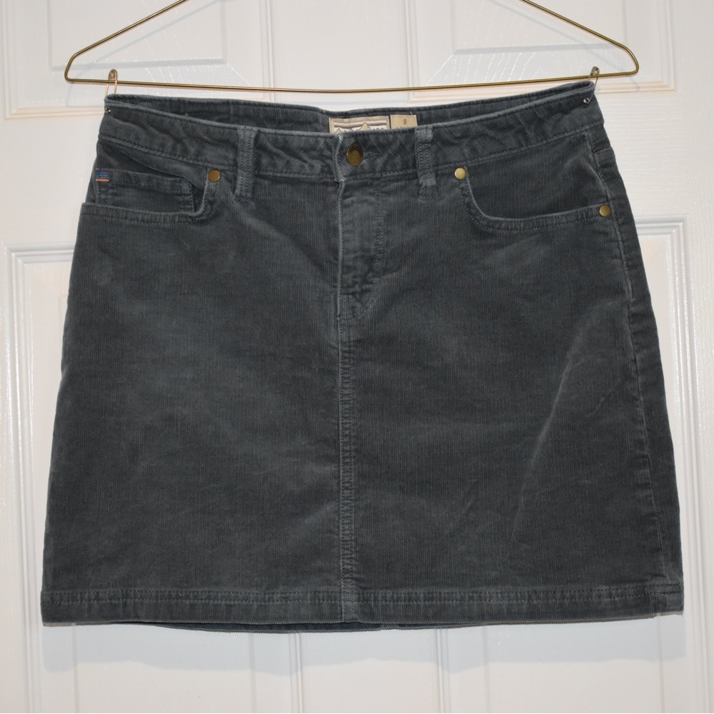 Patagonia Gray/Blue Corduroy Mini Skirt. Size 8